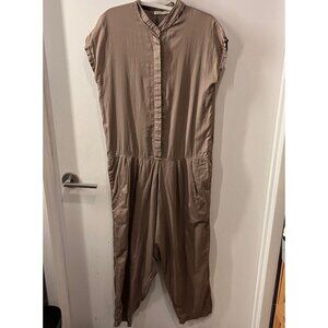 BLACK CRANE  Cotton Relaxed Jumpsuit in Tan Size Small